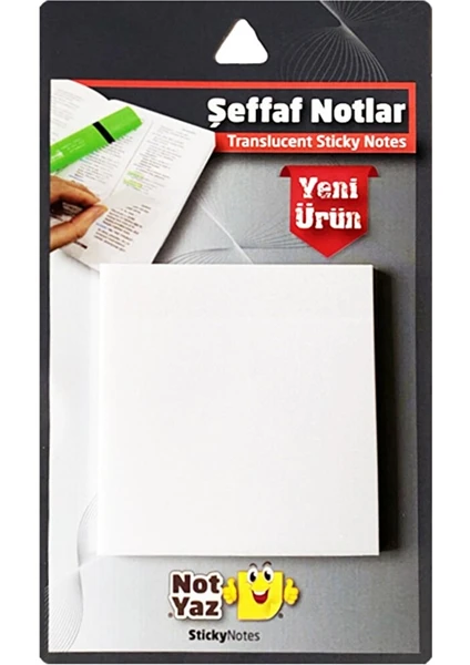 Şeffaf Transparan Yapışkanlı Bloknot