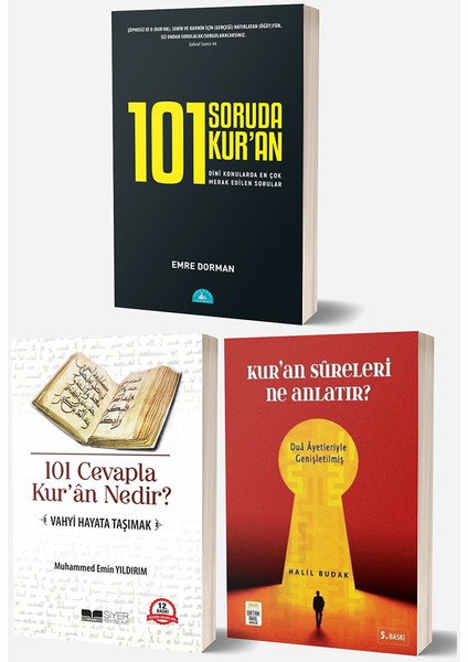 101 Soruda Kur’an - 101 Cevapla Kur’an Nedir? - Kur’an Sureleri Ne Anlatır? 3 Kitap Set