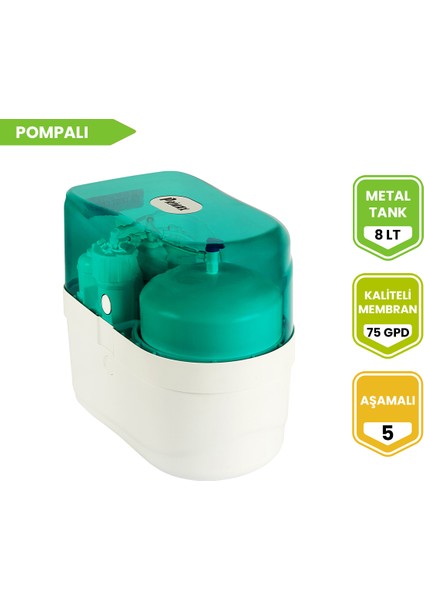 Yeşil 5 Aşamalı Pompalı Su Arıtma Cihazı fiyatları