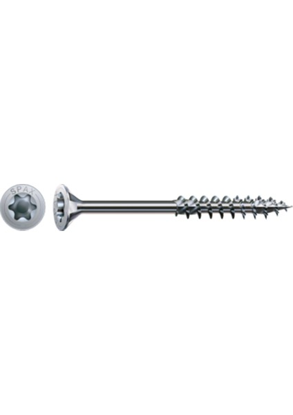 Ahşap Konstrüksiyon Vidası, 8 X340 Mm, 50 Adet, Yarım Dişli, Havşa Başlı, Wırox Kaplama