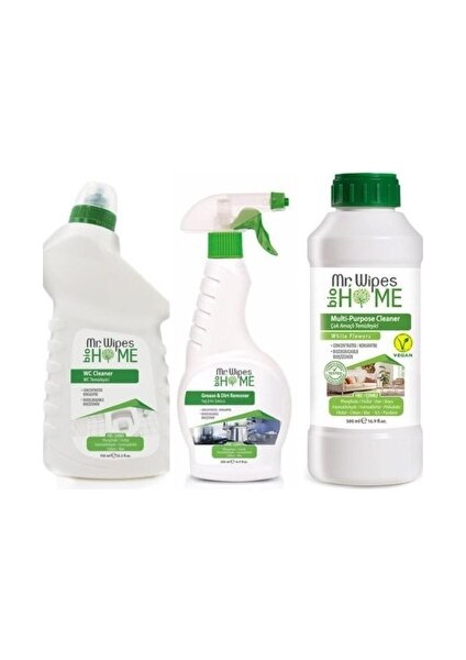 Mr.wipes Wc Temizleyici + Yağ ve Kir Sökücü + Çok Amaçlı Temizleyici modelleri