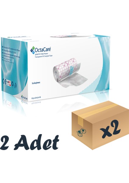 Şeffaf Tıbbi Plaster Film (Pu) 10M x 10CM 2 Rulo