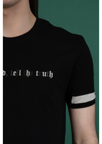 Slimfit Baskılı Sıfır Yaka Erkek Penye T-Shirt modelleri