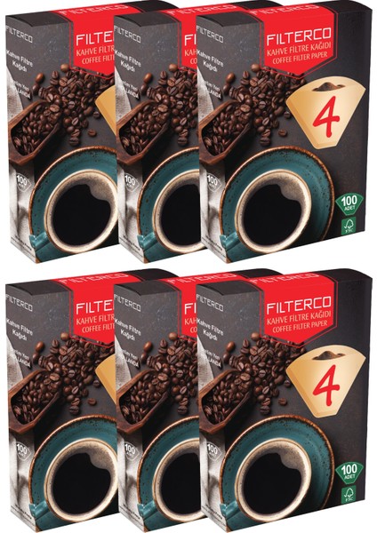 Filtre Kahve Kağıdı 4 Numara 6 x 100'lü