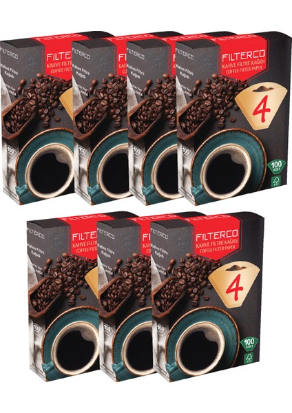 Filtre Kahve Kağıdı 4 Numara 7 x 100'lü