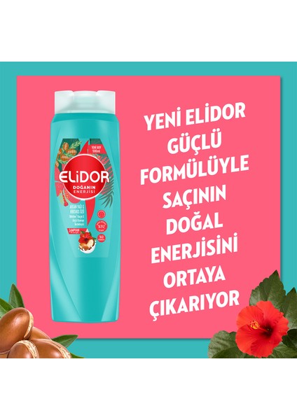 Doğanın Enerjisi Saç Bakım Şampuanı Argan Yağı Hibiskus Özü 500 ml