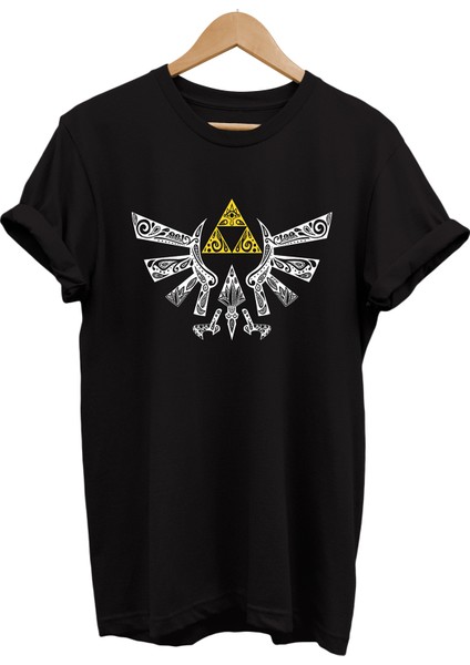 Zelda Baskılı %100 Pamuk Oversize T-Shirt Büyük Beden Tişört