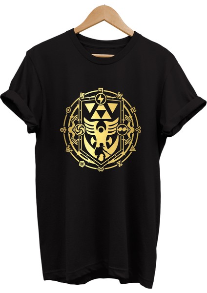Zelda Baskılı %100 Pamuk Oversize T-Shirt Büyük Beden Tişört