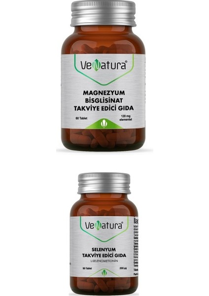 Magnezyum Bisglisinat 60 Tablet + Selenyum Takviye Edici Gıda