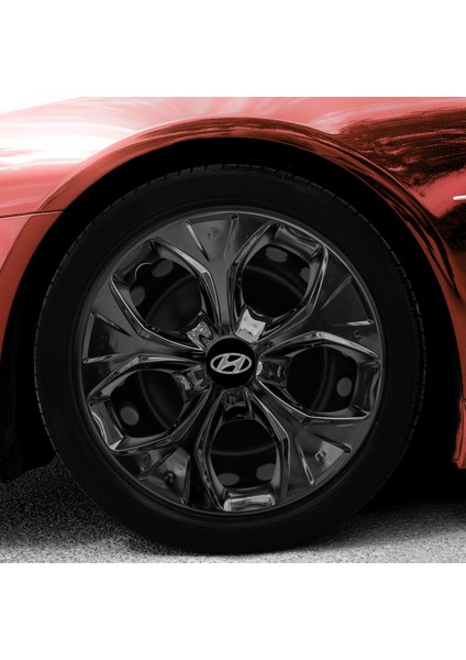 Hyundai 13 Inç Uyumlu Jant Kapağı Amblemli Piano Black 4 Adet 1 Takım 210