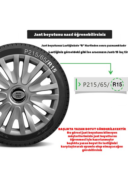Renault Megane 1 15 Inç Jant Kapağı Amblemli Gri 1 Adet 124