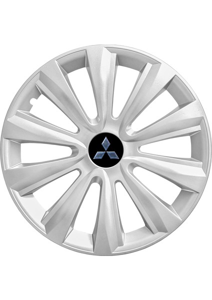 Mitsubishi Lancer 16 Inç Jant Kapağı Amblemli Gri 4'lü Set 143