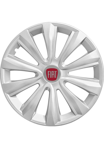 Fiat Egea 16 Inç Uyumlu Jant Kapağı Amblemli Gri 4'lü Takım 143