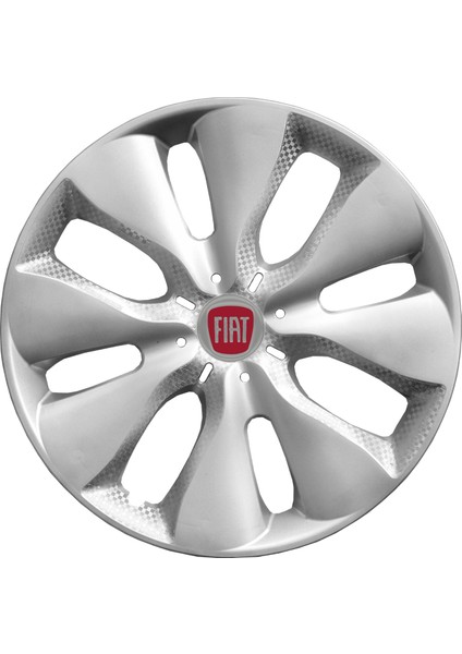 Fiat Fiorino 15 Inç Uyumlu Jant Kapağı Amblemli Gri 4 Adet 1 Takım 133