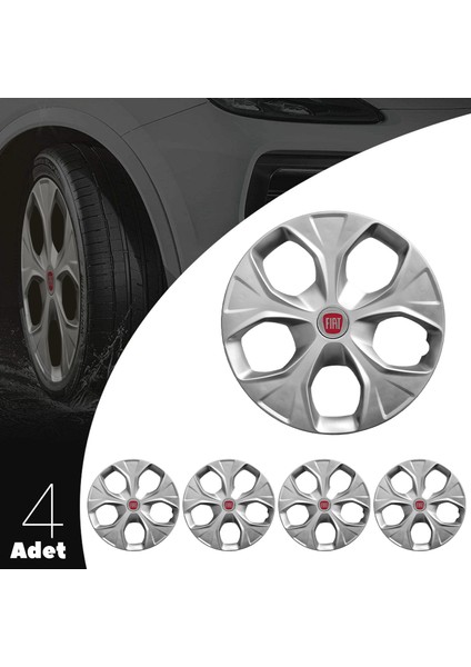 Tofaş Kartal 14 Inç Jant Kapağı Amblemli Gri 4'lü Set 112