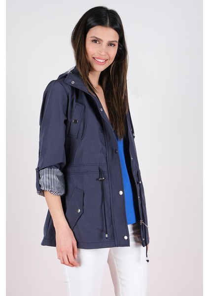 Goudot Kapüşonlu Çıtçıtlı Trençkot fiyatları