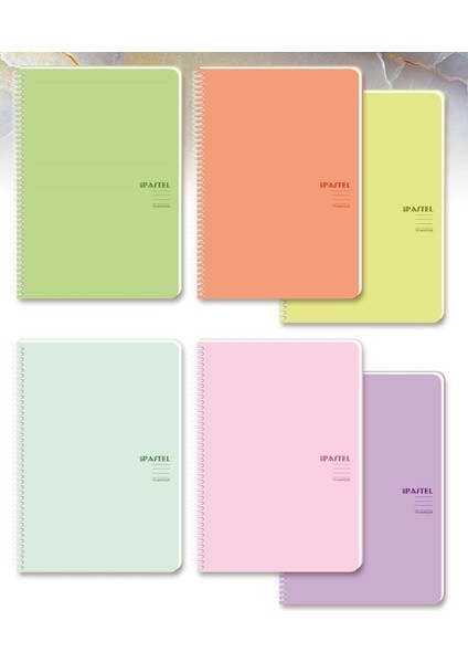 Pastel Spiralli Defter 17X24 Kareli 100 Yaprak (327762)