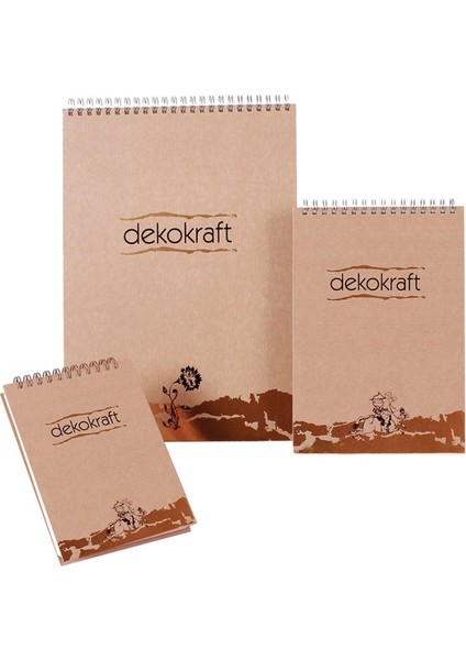 Notebook Spiralli Bloknot Kraft A4 Çizgili 100 Yaprak (140561)