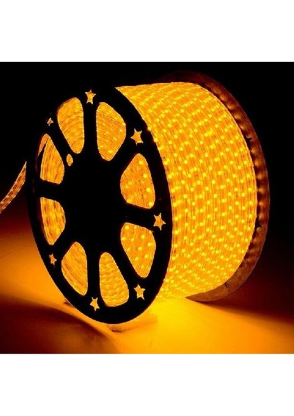 Hortum Esnek Şerit LED Amber Rengi+ 220 Volt Fiş
