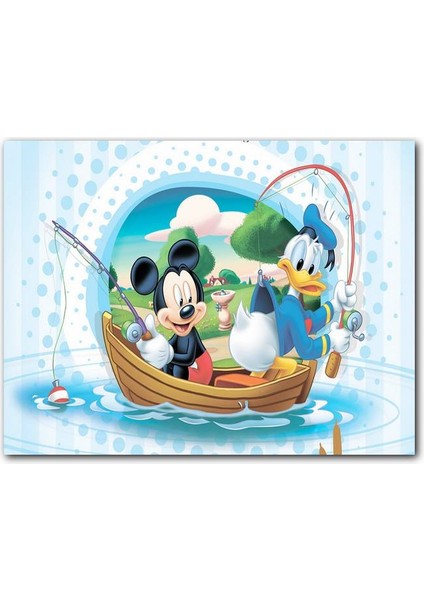 Cakatablo Mickey Mouse ve Donald Duck Tekne ile Balık Tutma