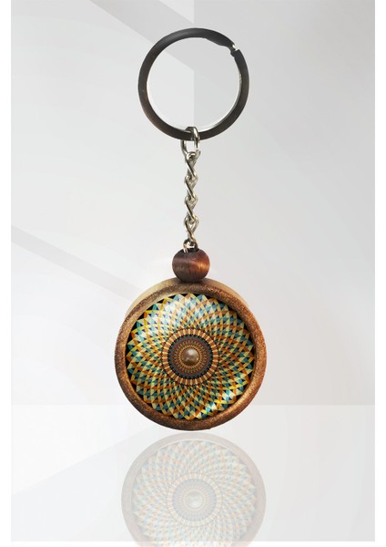 Mandala Ahşap Anahtarlık