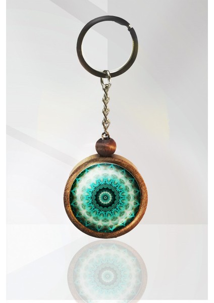 Mandala Ahşap Anahtarlık