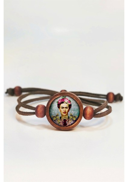 Frida Kahlo Ahşap Bileklik