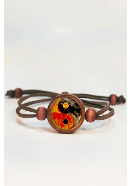 Yin Yang Ahşap Bileklik