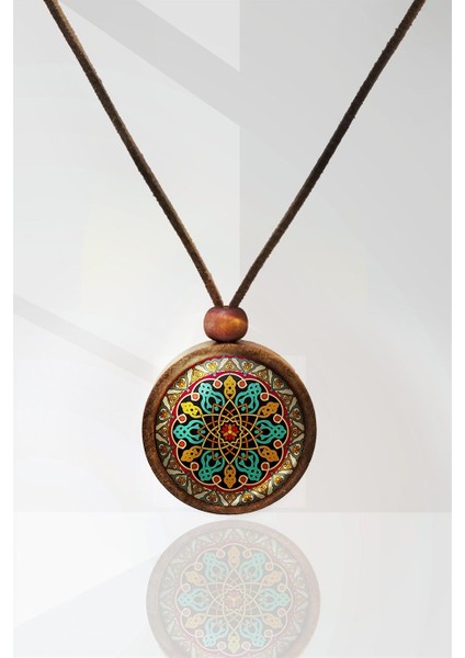 Mandala Ahşap Kolye