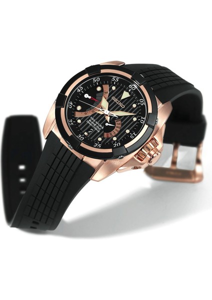 Seiko Velatura 26MM SNAA93 Siyah Silikon Saat Kordonu fiyatları