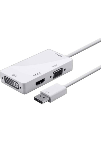 Displayport VGA DVI HDMI Çevirici 3 In 1 Display Combo Dp Erkek DVI HDMI VGA Dişi