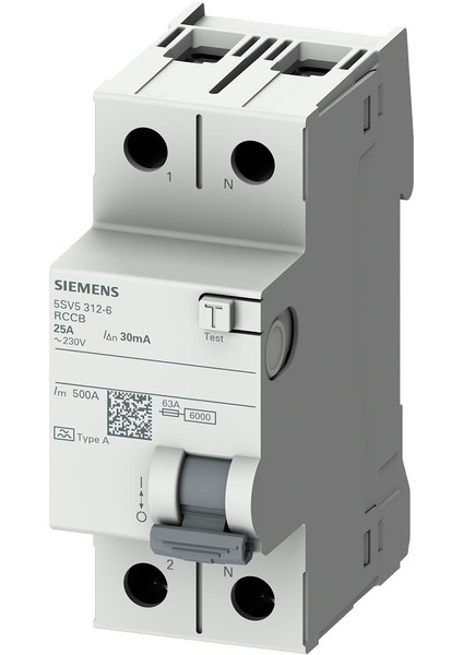 5SV5314-6 A Tip Hata Akım Koruma Anahtarı 40A 230V Ip+N