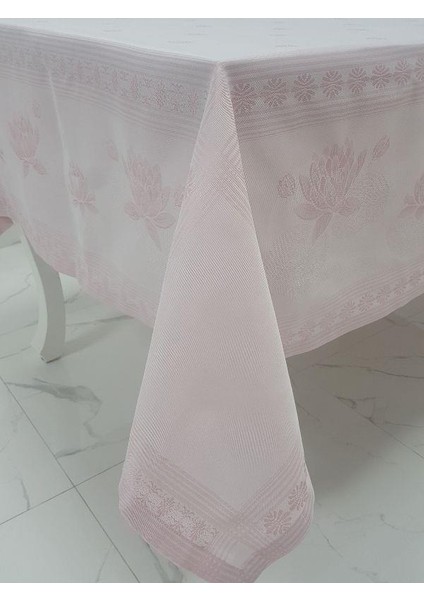 Nilüfer Lüx Jakar Kumaş Pudra Masa Örtüsü Dikdörtgen 160x320 cm - 1092