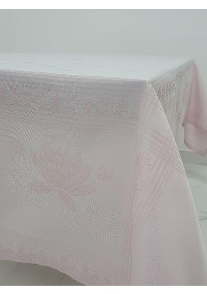 Nilüfer Lüx Jakar Kumaş Pudra Masa Örtüsü Dikdörtgen 160x320 cm - 1092