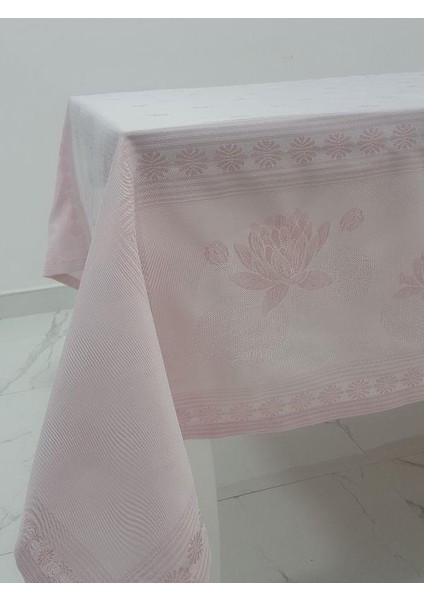 Nilüfer Lüx Jakar Kumaş Pudra Masa Örtüsü Dikdörtgen 160x320 cm - 1092
