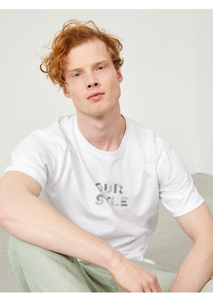 Bisiklet Yaka Pamuk Oversize Baskılı T-Shirt