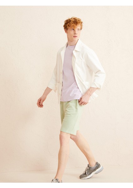 Bisiklet Yaka Pamuk Oversize Basic T-Shirt