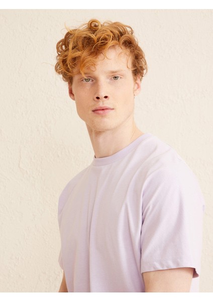 Bisiklet Yaka Pamuk Oversize Basic T-Shirt