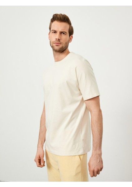 Bisiklet Yaka Pamuk Oversize Basic T-Shirt