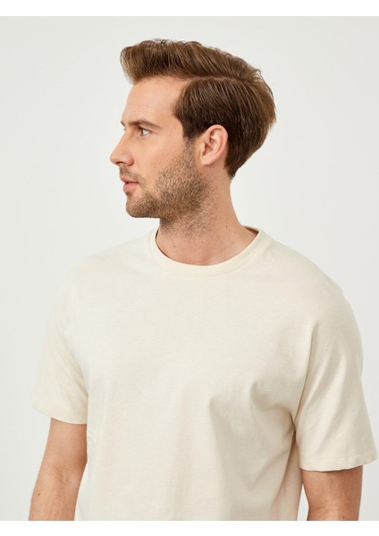 Bisiklet Yaka Pamuk Oversize Basic T-Shirt