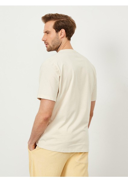 Bisiklet Yaka Pamuk Oversize Basic T-Shirt