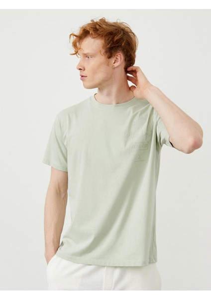 Bisiklet Yaka Pamuk Oversize Baskılı T-Shirt