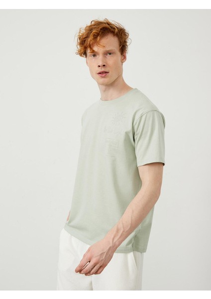 Bisiklet Yaka Pamuk Oversize Baskılı T-Shirt