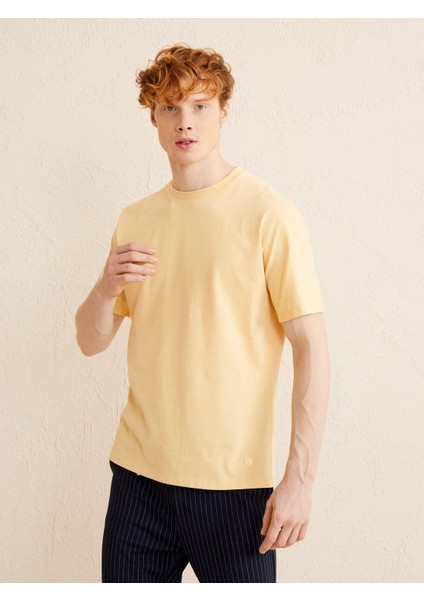 Bisiklet Yaka Pamuk Oversize Basic T-Shirt