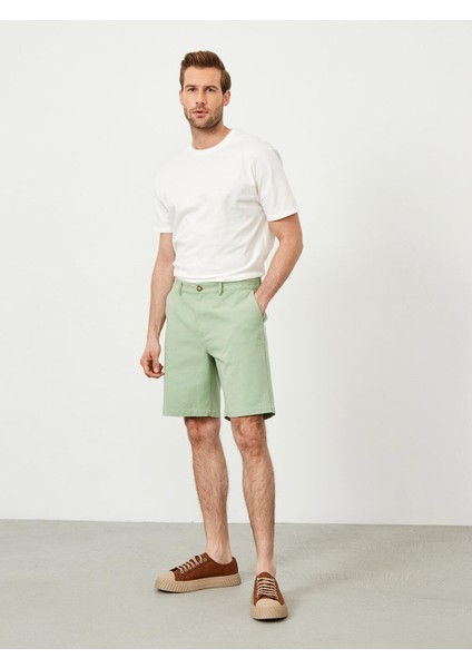 Pamuk Regular Fit Bermuda Şort