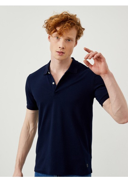 Polo Yaka Pamuklu Slim Fit Basic T-Shirt