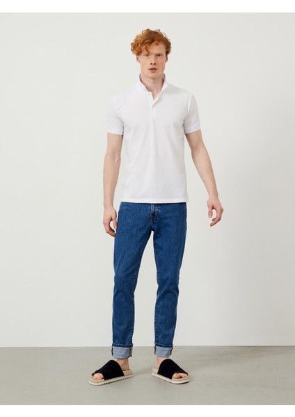 Polo Yaka Pamuklu Slim Fit Basic T-Shirt