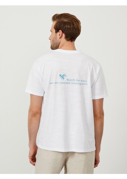 Bisiklet Yaka Pamuk Oversize Baskılı T-Shirt indirimleri