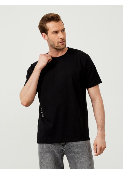 Bisiklet Yaka Pamuk Oversize Baskılı T-Shirt modelleri