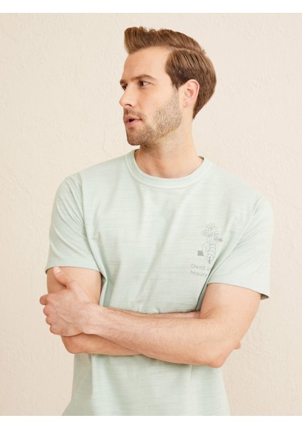 Bisiklet Yaka Pamuk Oversize Baskılı T-Shirt fırsatları